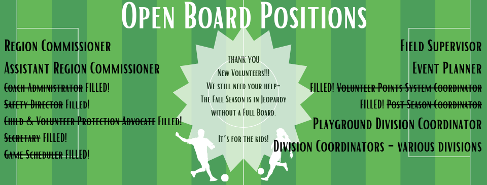 Open Board Positions!