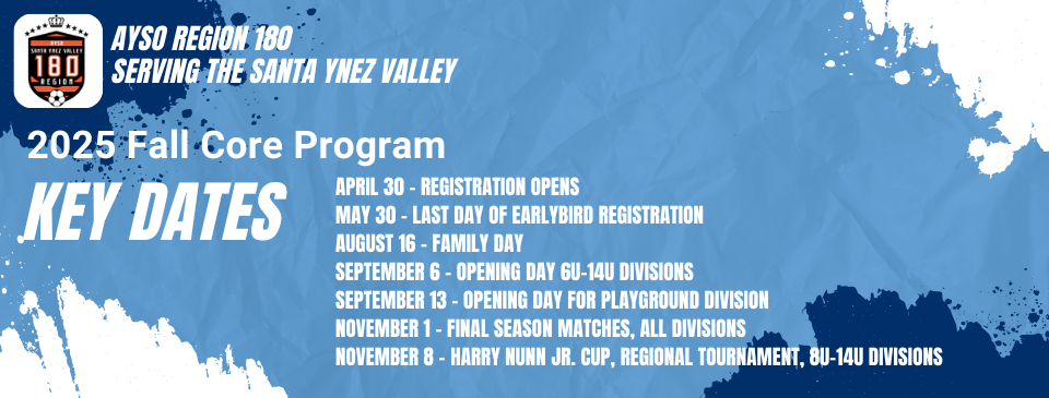 2025 Fall Program Key Dates